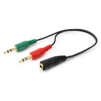 Аудио переходник Jack 3.5mm female 4-pin to 2x Jack 3.5mm male 0.2m Cablexpert (CCA-418)