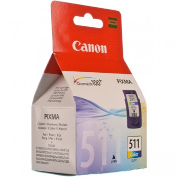 Картридж Canon CL-511 ( 2972B001/ 2972B007/ 2981B007 ) оригінал. кольоровий PIXMA iP2700, iP2702, MP230, MP240, MP250, MP252, MP260, MP270, MP272, MP280, MP282, MP480, MP490, MP492, MP495, MP499, MX320, MX330, MX340, MX350, MX360, MX410, MX420