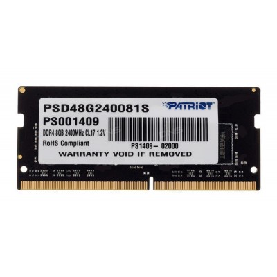 Память SoDIMM DDR4 8GB 2400 MHz Patriot (PSD48G240081S) 