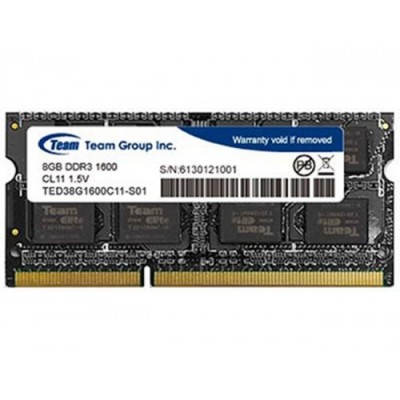 Память для ноутбуков DDR3 8GB 1600 MHz Team (TED38G1600C11-S01) CL11, 1.5V