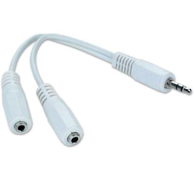 Аудио-кабель удлинитель 10cm (3.5мм/2x 3.5(мама)  CCA-415W