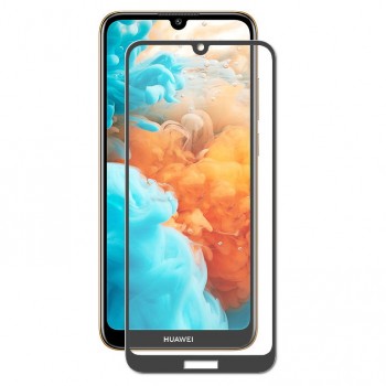 Захисне скло Florence (full glue) Huawei Y7 (2019) Full Cover Black (тех.пак)