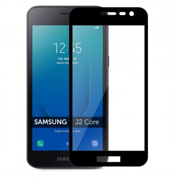 Захисне скло Florence (full glue) Samsung J2 (2018) J250 Full Cover Black (тех.пак)