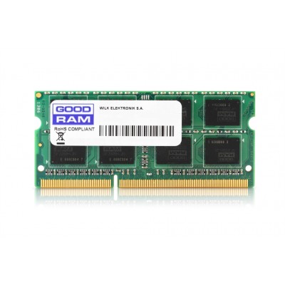 Память для ноутбуков DDR3 8GB 1333 MHz GOODRAM (GR1333S364L9/8G) 1333 MHz, 1.5V, CL9, 1 планка