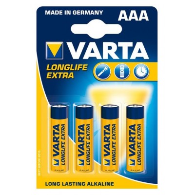 Батарейка AAA Varta LONGLIFE AAA, Extra BLI 4 ALKALINE