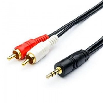 Кабель Jack 3.5mm папа/ 2RCA  папа Atcom (10707) 1.8 м 10 707