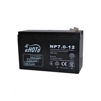 Батарея для ДБЖ Enot 12V 7AH (NP7.0-12) AGM 84 Вт*год Вага 1,997 кг