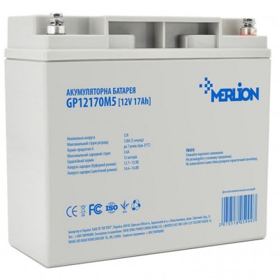 Батарея для ДБЖ Merlion 12V-17Ah (GP12170M5)