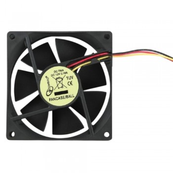 Вентилятор GEMBIRD FANCASE 80*80*25мм  2600RPM, тип роз'єму підключення - 3-pin, рівень шуму - 27 дБ 