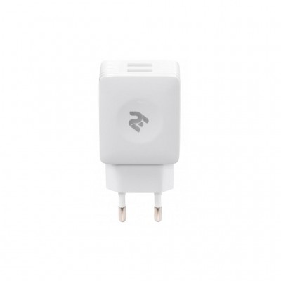 Зарядний пристрій 2E Wall for 2 USB - DC5.0V/4.2 A, white (2E-WC4USB-W)
