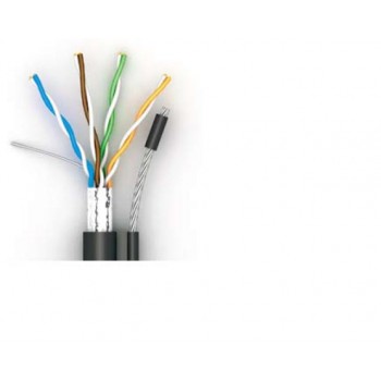 Кабель FTP 5е ATcom с тросом 1,2мм (бух.305м) 4х2х0,5мм CCA