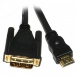 Кабель HDMI-DVI 3m Viewcon VD066, (18+1), позолоченные коннекторы, блистер, v1.3	