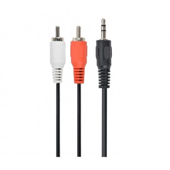 Кабель Jack 3.5mm папа/ 2RCA  папа Cablexpert (CCA-458/0.2) 0.2м