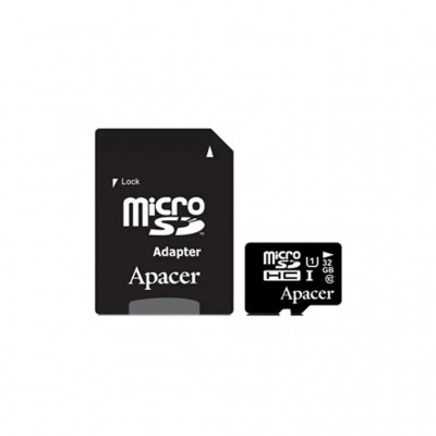 Карта пам'яті 32GB microSDHC  Apacer Class 10 + SD адаптер (AP32GMCSH10U1-R)