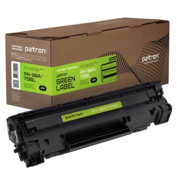 Картридж HP  PATRON LJ CB436A/CANON 713 GREEN Label (PN-36A/713GL) PN36A/713GL