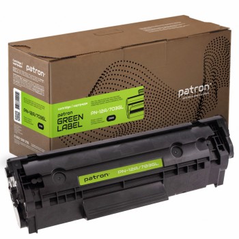 Картридж HP  PATRON LJ Q2612A/CANON 703 GREEN Label (PN-12A/703GL) PN12A/703GL
