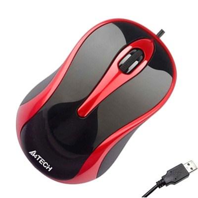 Миша USB A4 Tech N-350-2 Black/Red mini