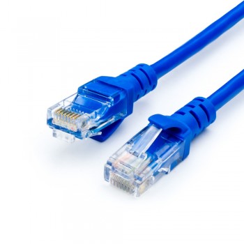 Патч-корд литой, UTP, RJ45, Cat.5e, 1m, синий