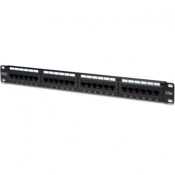 Патч-панель 24port DIGITUS 19" 1U,  24 порта, 5e UTP в сборе