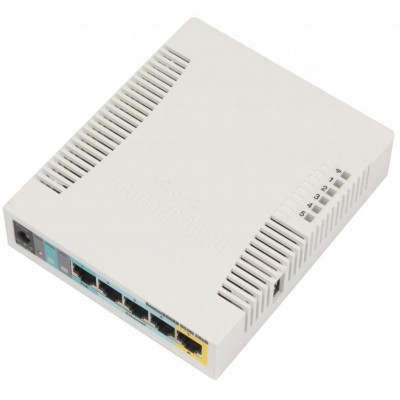 Роутер Mikrotik RB951UI-2HND 2,4 ГГц ретранслятор, повторитель 600 МГц, 128 МБ 2*2,5 дБи  30 дБм (1 Вт!) USB POE 300 Мбит/с RouterOS Level4