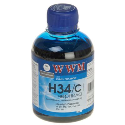 Чернила HP H34C (Cyan) 200г  WWM