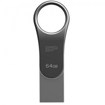 USB флеш 64GB  Silicon Power Mobile C80 Silver 3.0 (SP0UC3C80V1S) SP064GBUC3C80V1S