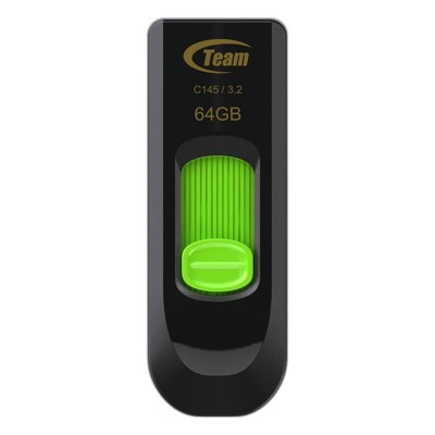 USB флеш 64GB  Team C145 Green 3.0 (TC145364GG01) TC145364GG01