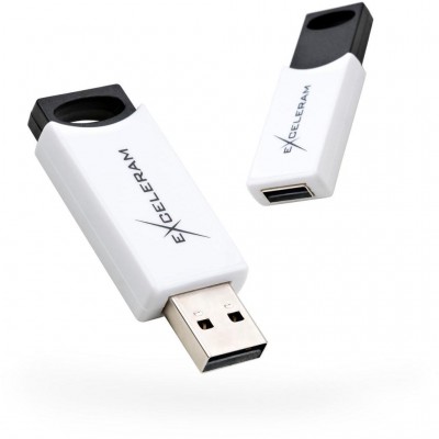 USB флеш 64GB H2 Series White/Black USB 2.0 eXceleram (EXU2H2W64)