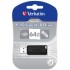 USB флеш 64GB Store 'n' Go PinStripe Black USB 2.0 Verbatim (49065)