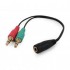 Аудио переходник Jack 3.5mm female 4-pin to 2x Jack 3.5mm male 0.2m Cablexpert (CCA-418)