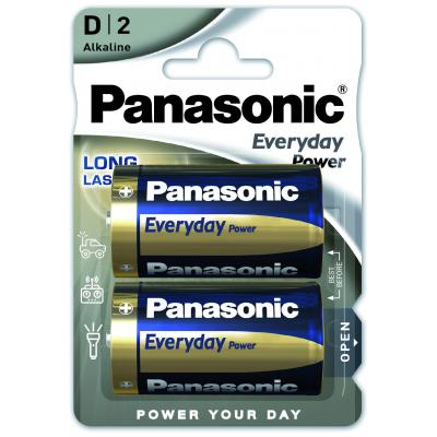 Батарейка Panasonic EVERYDAY POWER D BLI 2 ALKALINE LR20REE/2BR