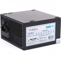 Блок живлення 500W Vinga PSU-500-12  8 pin 1x6 pin SATA 4 1x120 мм OCP SCP OVP тихий 12мес.