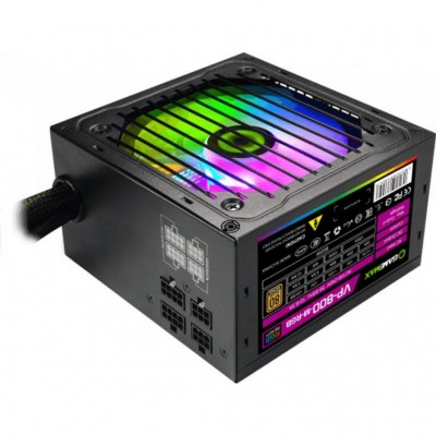 Блок живлення GAMEMAX ATX 800W,RGB,МОДУЛЬНЫЙ, APFC, 12см вент,80+ VP-800-M-RGB