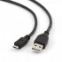 Кабель USB 2.0 (AM/microB) DIGITUS 0.9м, Black/Черный, bulk AK300110010S