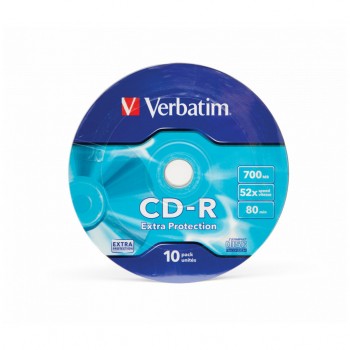 Диск CD-R  Verbatim 700Mb 52x Spindle Wrap box Extra (43725)