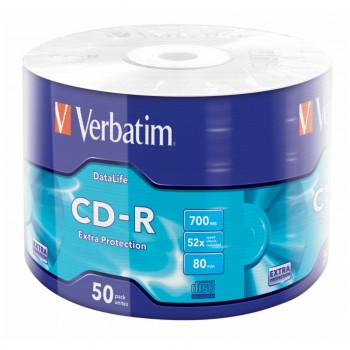 Диск CD-R Verbatim 700Mb 52x Wrap-box Extra (43787) 50 шт 43787