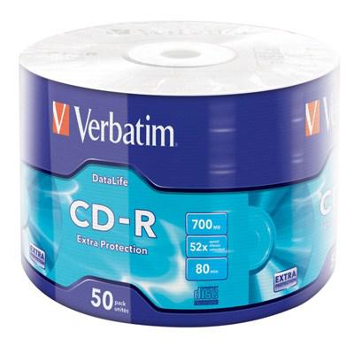 Диск CD-R Verbatim 700Mb 52x Wrap-box Extra (43787) 50 шт 43787