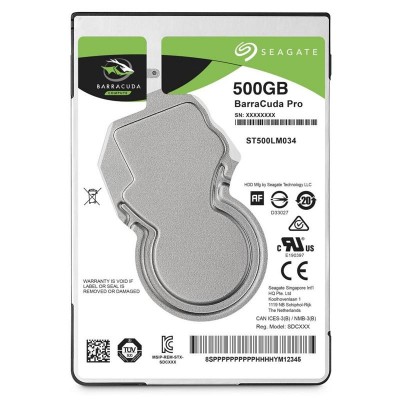 Жесткий Диск 2.5" 500GB Seagate BarraCuda Pro 7200rpm 128MB (ST500LM034)