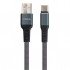 Кабель USB 2.0 AM to Type-C 1m flat nylon gray Vinga (VCPDCTCFNB1GR)