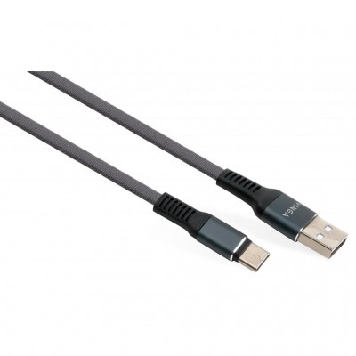 Кабель USB 2.0 AM to Type-C 1m flat nylon gray Vinga (VCPDCTCFNB1GR)