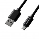Кабель USB Micro 1,0 м Grand-X USB - Micro USB, Cu, 2.1A, Black (FM01BB)