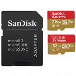 Карта пам'яті 32GB microSD class 10 UHS-I U3 V30 A1 Extreme SANDISK (SDSQXAF-032G-GN6AT)