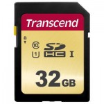 Карта пам'яті 32GB SDHC class 10 UHS-I U1 Transcend (TS32GSDC500S)