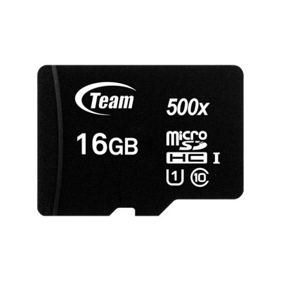 Карта пам'яті MicroSDHC 16GB UHS-I Class 10 Team Black (TUSDH16GCL10U02)