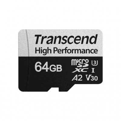 Карта пам'яті TRANSCEND microSDHC 330S 64GB UHS-I U3 A2 (TS64GUSD330S)