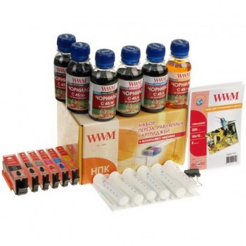 Комплект перезапр. картриджей CANON IP8740/MG6340/7140/7540 (RC.CLI451/6ARC) WWM