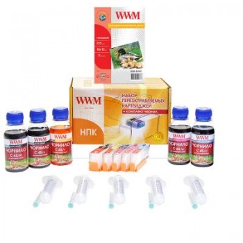Комплект перезапр. картриджей CANON MG5440/MG5540/MG6440 (RC.CLI451ARC) WWM