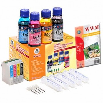 Комплект перезапр. картриджей WWM для Epson Stylus C67 (RC.T063)