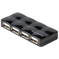 Концентратор USB 2.0, 7 портов Belkin USB Mobile Hub активный, с БП, Black/Чёрный F5U701cwBLK