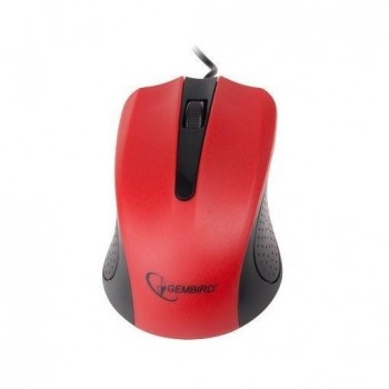 Миша GEMBIRD MUS-101-R красная,  оптическая,  1200 dpi,  USB MUS101R